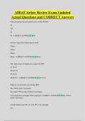AIRAF Airlaw Review Exam Updated  Actual Questions and CORRECT Answers