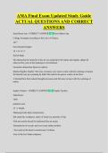 AMA Final Exam Updated Study Guide  ACTUAL QUESTIONS AND CORRECT  ANSWERS