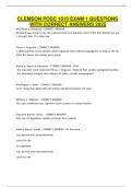 CLEMSON POSC 1010 EXAM 1 QUESTIONS WITH CORRECT ANSWERS 2025