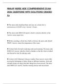 NNAAP NURSE AIDE COMPREHENSIVE EXAM 2026 QUESTIONS WITH SOLUTIONS GRADED A&plus;