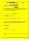NC ORNAMENTAL AND TURFGRASS PEST MANAGEMENT EXAM QUESTIONS AND ANSWERS 2026