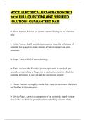 NOCTI ELECTRICAL EXAMINATION TEST 2026 FULL QUESTIONS AND VERIFIED SOLUTIONS GUARANTEED PASS