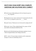 NOCTI HVAC EXAM SCRIPT 2026 COMPLETE QUESTIONS AND SOLUTIONS 100&percnt; CORRECT