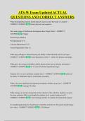 ATS-W Exam Updated ACTUAL  QUESTIONS AND CORRECT ANSWERS