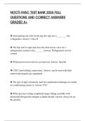 NOCTI HVAC TEST BANK 2026 FULL QUESTIONS AND CORRECT ANSWERS GRADED A&plus;