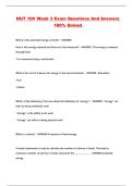 NUT 10V Week 3 Exam Questions And Answers 100&percnt; Solved 