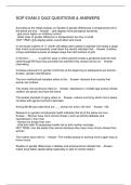 SOP EXAM 2 QUIZ QUESTIONS & ANSWERS
