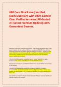   HBS Core Final Exam&vert; Verified Exam Questions with 100&percnt; Correct Clear Verified Answers&vert;All Graded A&plus;&vert;Latest Premium Update&vert;100&percnt; Guaranteed Success&period;