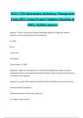WGU C954 Information Technology Management Exam 2024 &lbrack;Actual Exam&rsqb; Complete Questions & 100&percnt; Verified Answers