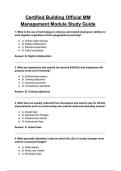 Certified Building Official MM Management Module Study Guide QUESTIONS & ANSWERS &lpar;A&plus; GRADED 100&percnt; VERIFIED&rpar;&vert; 2025&sol;2026