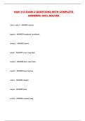 HAN 312 EXAM 2 QUESTIONS WITH COMPLETE ANSWERS 100&percnt; SOLVED 
