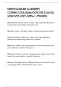 NORTH CAROLINA LANDSCAPE CONTRACTOR EXAMINATION TEST 2026 FULL QUESTIONS AND CORRECT ANSWERS