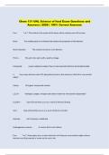 Chem 131 UNL Science of food Exam Questions and  Answers &vert; 2026 &vert; 100&percnt; Correct Answers 