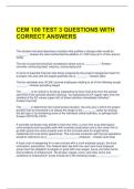 CEM 100 TEST 3 QUESTIONS WITH CORRECT ANSWERS 