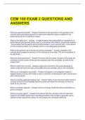 CEM 100 EXAM 2 QUESTIONS AND ANSWERS 
