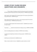 GXMO STUDY GUIDE REVIEW QUESTIONS AND ANSWERS