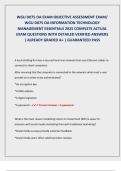WGU D075 OA EXAM OBJECTIVE ASSESSMENT EXAM&sol; WGU D075 OA INFORMATION TECHNOLOGY MANAGEMENT ESSENTIALS 2025 COMPLETE ACTUAL EXAM QUESTIONS WITH DETAILED VERIFIED ANSWERS &vert; ALREADY GRADED A&plus; &vert; GUARANTEED PASS