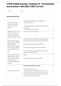 COPE Health Scholars&colon; Modules 12 - 22 Questions  and Answers &vert; Fall 2026 &vert; 100&percnt; Correct