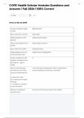 COPE Health Scholar Modules Questions and  Answers &vert; Fall 2026 &vert; 100&percnt; Correct