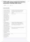 COPE health scholar modules Exam Questions  and Answers &vert; Fall 2026 &vert; 100&percnt; Correct
