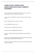 GXMO STUDY GUIDE EXAM QUESTIONS WITH 100&percnt; CORRECT ANSWERS