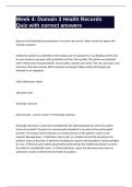 Week 4&colon; Domain 3 Health Records Quiz with correct answers 