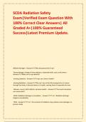 SCDA Radiation Safety Exam&vert;Verified Exam Question With 100&percnt; Correct Clear Answers&vert; All Graded A&plus;&vert;100&percnt; Guaranteed Success&vert;Latest Premium Update&period;