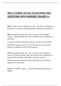 NPLQ COURSE ACTUAL EXAM PAPER 2026 QUESTIONS WITH ANSWERS GRADED A&plus;