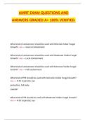 AMRT Exam &ndash; Questions and Answers &lpar;A&plus; Graded&comma; 100&percnt; Verified&rpar; &ndash; Complete Study Material