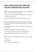 NPLQ COURSE EXAM STUDY GUIDE 2026 PRACTICE QUESTIONS AND SOLUTIONS