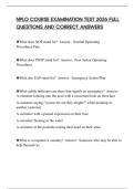 NPLQ COURSE EXAMINATION TEST 2026 FULL QUESTIONS AND CORRECT ANSWERS