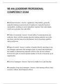 NR 446 LEADERSHIP PROFESSIONAL COMPETENCY EXAM