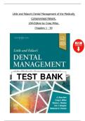 Dental Management of the Medically Compromised Patient &lpar;10th Edition&comma; Little & Falace&comma; Craig Miller&rpar; &ndash; Complete Test Bank with Answers for Chapters 1&ndash;30 &vert; Latest Version