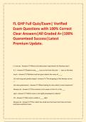      FL GHP Full Quiz&sol;Exam&vert; Verified Exam Questions with 100&percnt; Correct Clear Answers&vert;All Graded A&plus;&vert;100&percnt; Guaranteed Success&vert;Latest Premium Update&period;