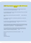 EXW217 Exam Questions and Answers &vert; 2026 &vert; 100&percnt; Correct  Answers 