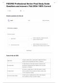 FSE2930 Professional Review Final Study Guide  Questions and Answers &vert; Fall 2026 &vert; 100&percnt; Correct