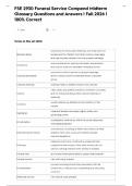 FSE 2930 Funeral Service Compend Midterm  Glossary Questions and Answers &vert; Fall 2026 &vert;  100&percnt; Correct
