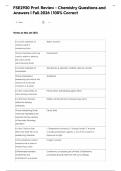 FSE2930 Prof&period; Review - Chemistry Questions and  Answers &vert; Fall 2026 &vert; 100&percnt; Correct