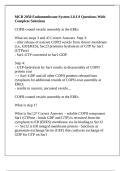 MCB 2050 Endomembrane System L8-L9 Questions With Complete Solutions
