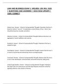 LAW AND BUSINESS EXAM 1&comma; WELKER&comma; USF&comma; BUL 3320 &vert; QUESTIONS AND ANSWERS &vert; 2025&sol;2026 UPDATE &vert; 100&percnt; CORRECT &comma; GRADED A&plus;