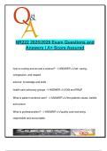 NR 222 &vert; Health and Wellness Concepts &ndash; 100&plus; Exam Questions with Answers &vert; Nursing Roles&comma; Health Models&comma; Preventive Care &vert; Chamberlain University