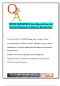 NR 222 &vert; Health and Wellness Concepts &ndash; 100&plus; Verified Exam Questions with Answers &vert; Prevention Levels&comma; Health Models&comma; Medicare&comma; Nursing Roles &vert; Chamberlain University