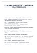 Certified Ambulatory Care Nurse Practice Exams &ndash; Verified Questions & Answers &lpar;Updated 2026&rpar;