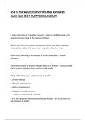 HSA 3150 EXAM 1 QUESTIONS AND ANSWERS 2025&sol;2026 WITH COMPLETE SOLUTION
