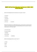 MGMT 105 Final Exam Questions and Answers &vert; 2026 &vert; 100&percnt;  Correct Answers