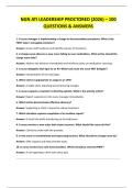 NGN ATI LEADERSHIP PROCTORED &lpar;2026&rpar; &ndash; 100  QUESTIONS & ANSWERS