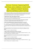 Electrical &sol; Technical &sol; Engineering NCCER  ELECTRICAL LEVEL 2 MODULE 2 STUDY GUIDE  2026 &ndash; COMPLETE CONCEPT REVIEW &  PRACTICE MATERIALS &lpar;LATEST EDITION&rpar; 