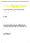 MGT 5500 Final Exam Questions and Answers &vert; 2026 &vert; 100&percnt;  Correct Answers