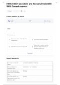 MHIC EXAM Questions and Answers &vert; Fall 2026 &vert;  100&percnt; Correct Answers