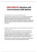 RNRF MODULE 2 Questions with Correct Answers&vert; 2026 Updated